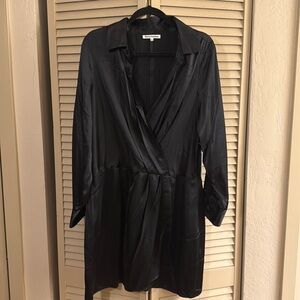 Reformation Alaine Silk Dress Es - black